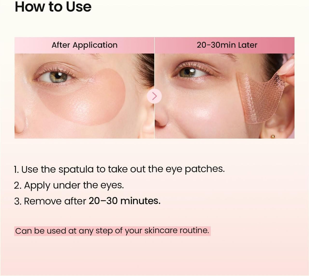 Biodance Collagen Peptide Under Eye Patches in a clear container, showing 60 soothing patches for under-eye skincare.