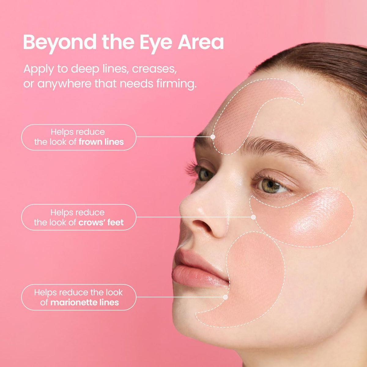 Biodance Collagen Peptide Under Eye Patches in a clear plastic tray showing 60 patches designed to reduce puffiness and wrinkles.