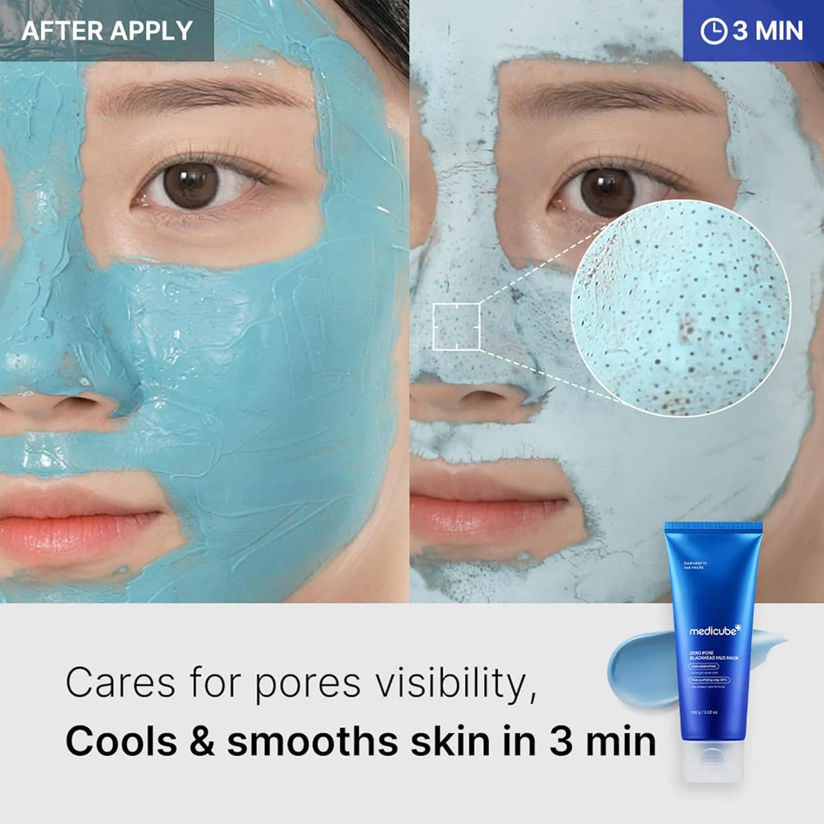 Medicube zero pore blackhead mud facial mask 100g